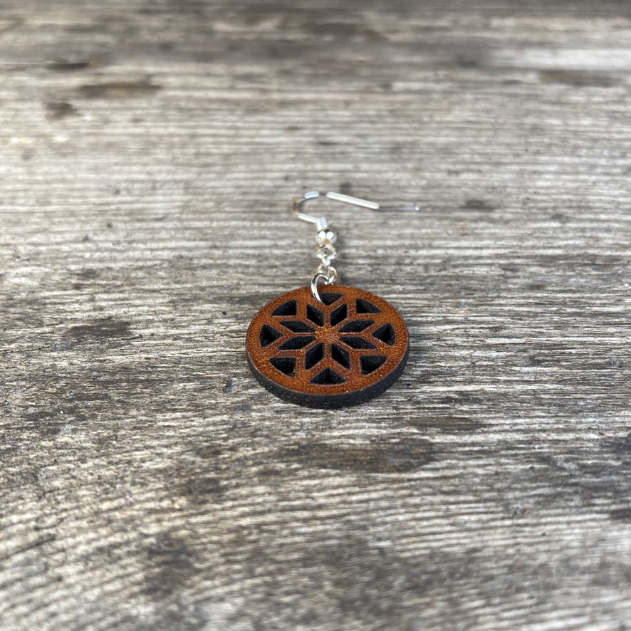 Dahlia örhängen i läder, vackra och lättburna - Bild 4